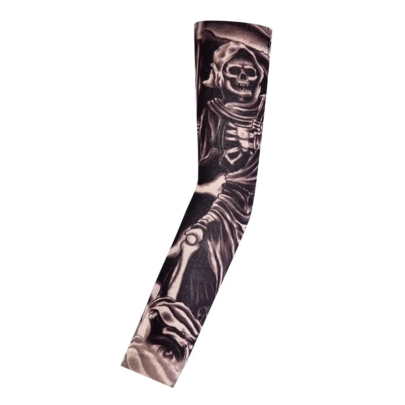 Pattern Designs Arm Tattoo Warmers Sleeves Seamless Outdoor Cycling Riding Leg Sleeve Tattoos Sunscreen Men Women