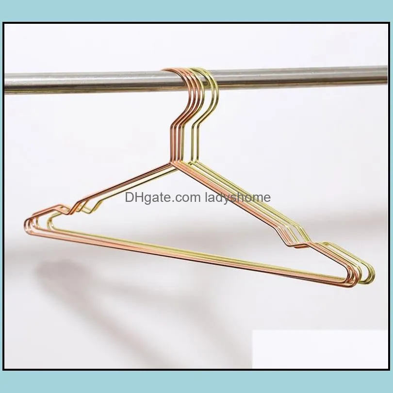 Rose Gold Metal Clothes Shirts Hangers with Groove, Heavy Duty Strong Coats Hanger, Suit Hanger HWD8308