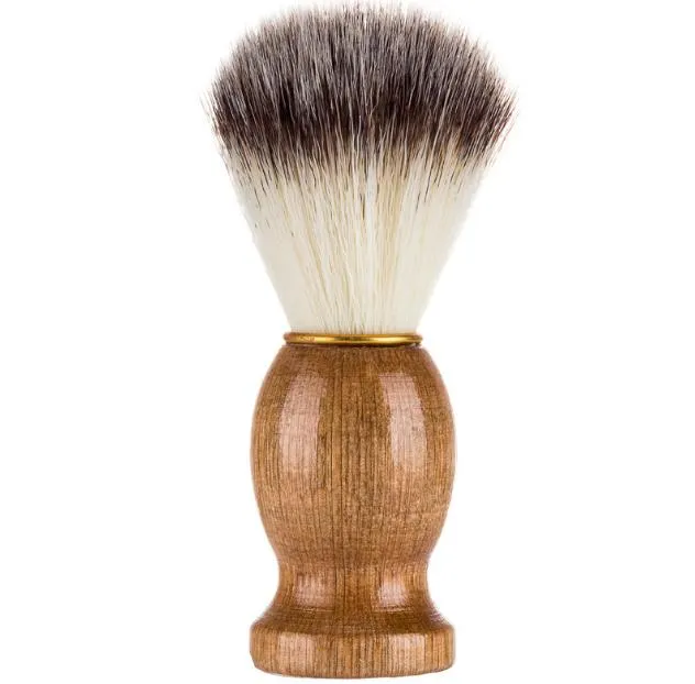 2021 Fast Ship Badger Hair Barbeador de Barbear Barbear Barbeiro Homens Facial Barba Limpeza Eletrodomésticos Ferramenta de barbear Escovas de barbear com cabo de madeira