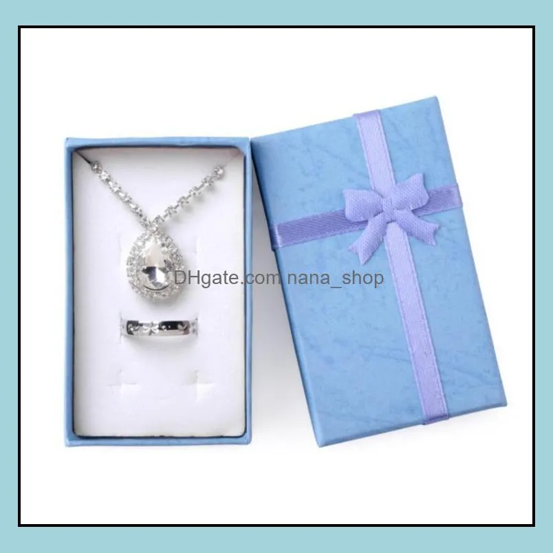 Multi-Color 8 X 5 X 2.5cm Jewelry Ring Earring Watch Necklace Small Large Carton Present Suqare Gift Box Case