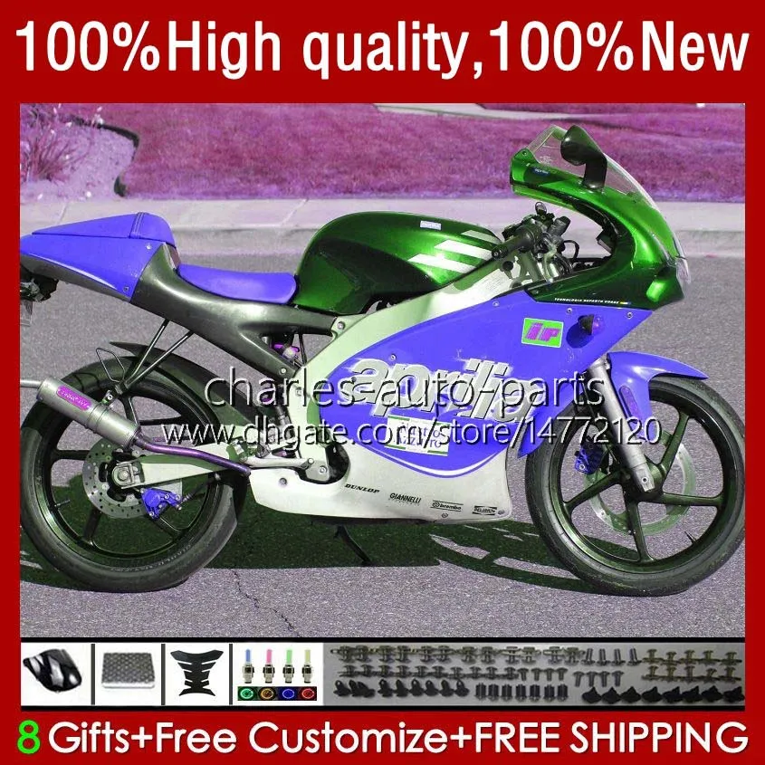 Motorcykelkropp för Aprilia RS-250 RS RSV 250 RS250 RR R RS250R 95 96 97 24NO.147 Blue Green RSV-250 RSV250R RSV250 1995-1997 RSV250RR RS250RRR 1995 1996 1997 FAIRING