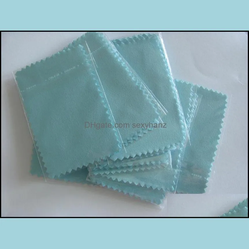 Schmuckreiniger Polnisch 200 stücke 10 * 7 cm Sier Tuch für goldene Reiniger Blau Grün Farben Option Qualität Drop Lieferung 2021 DSWBA