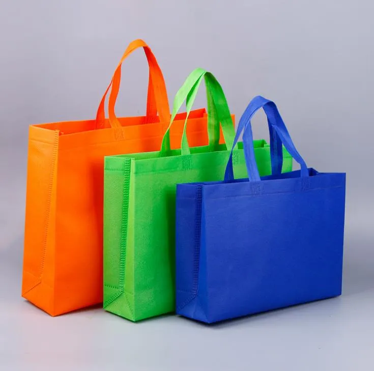 Reusable Women Foldable Shopping Bag Eco Large Unisex Fabric Non-woven Shoulder Bags Tote Grocery Cloth Pouch SN2603