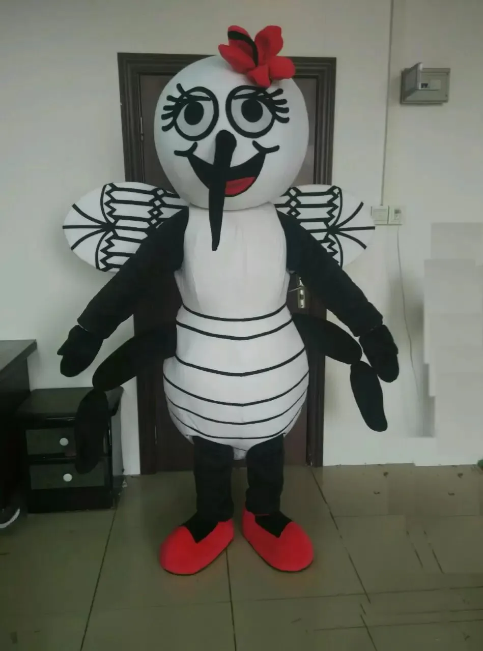 Performans sivrisinek Yürüyen Bebek Giyim Maskot Kostüm Cadılar Bayramı Noel Fantezi Parti Çizgi Film Karakteri Kıyafet Suit Yetişkin Kadın Erkek Elbise Karnaval Unisex
