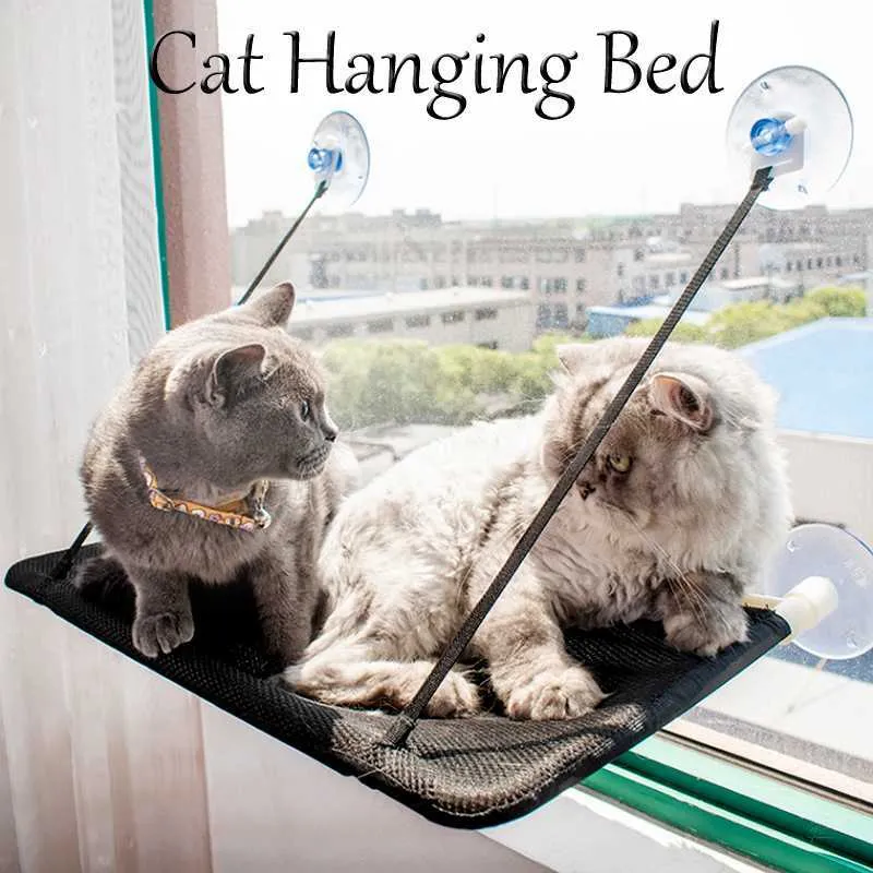 Bis 10 kg Hängebett für Katzen, sonniges Fenster, Hängematte, Sitzhalterung, bequeme Hängematten für Katzen, zum Schlafen, Hängeregal, Sitze 210722