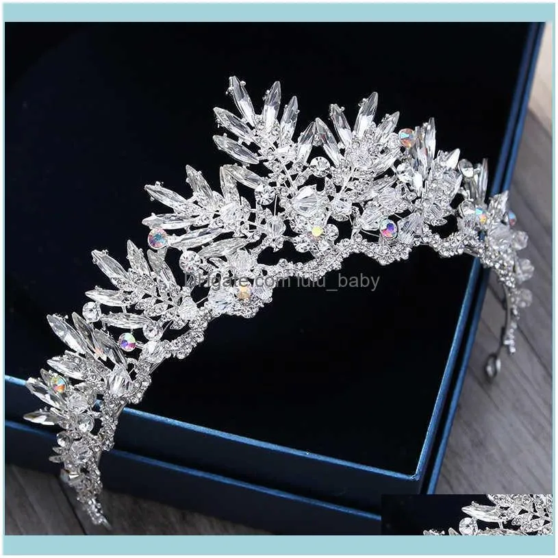 Baroque Bronze Black Red Crystal Beads Bridal Tiaras Rhinestone Diadem Pageant Crown for Bride Headband Wedding Hair Accessories