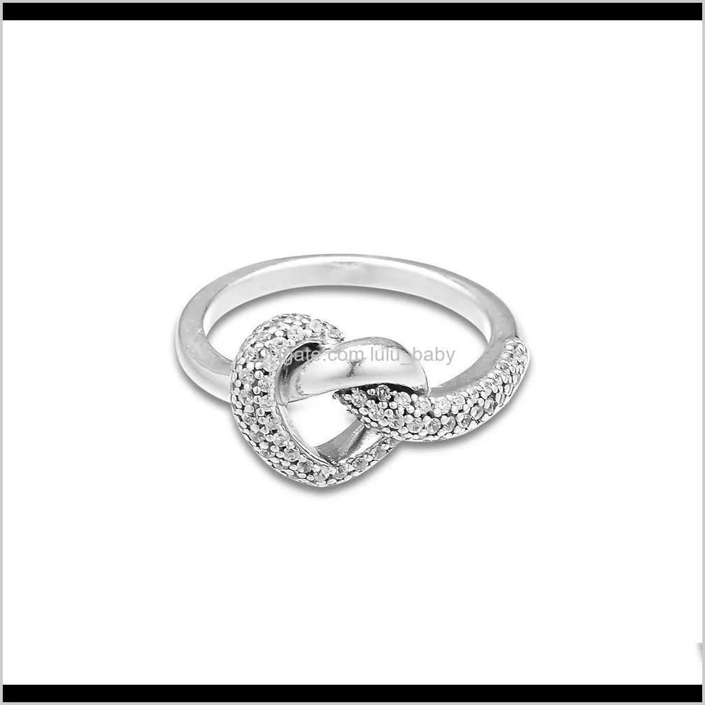 2019 spring 925 sterling silver knotted heart rings original fashion engagement wedding pandora rings diy charms jewelry for women