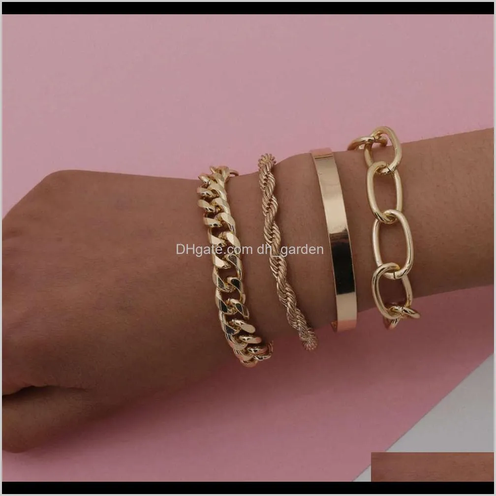 cross metal set 2020 new women`s design trendy hip hop bracelet