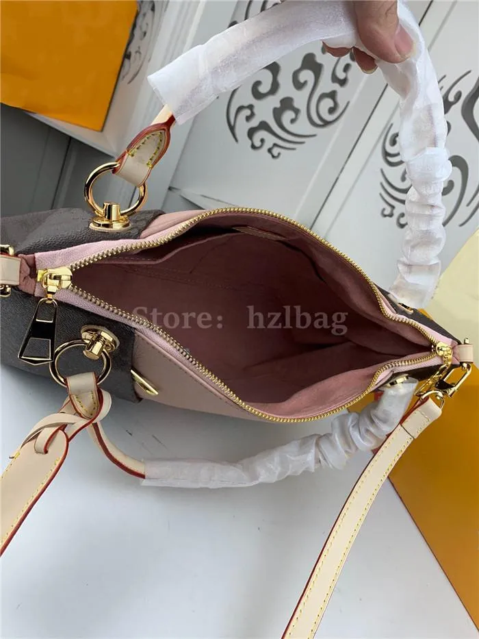 V TOTE BB designer Bag Rose Poudre light Pink Mono gram canvas crossbody Leather nametag Double-zip Flat pocket Shoulder Bags M43967