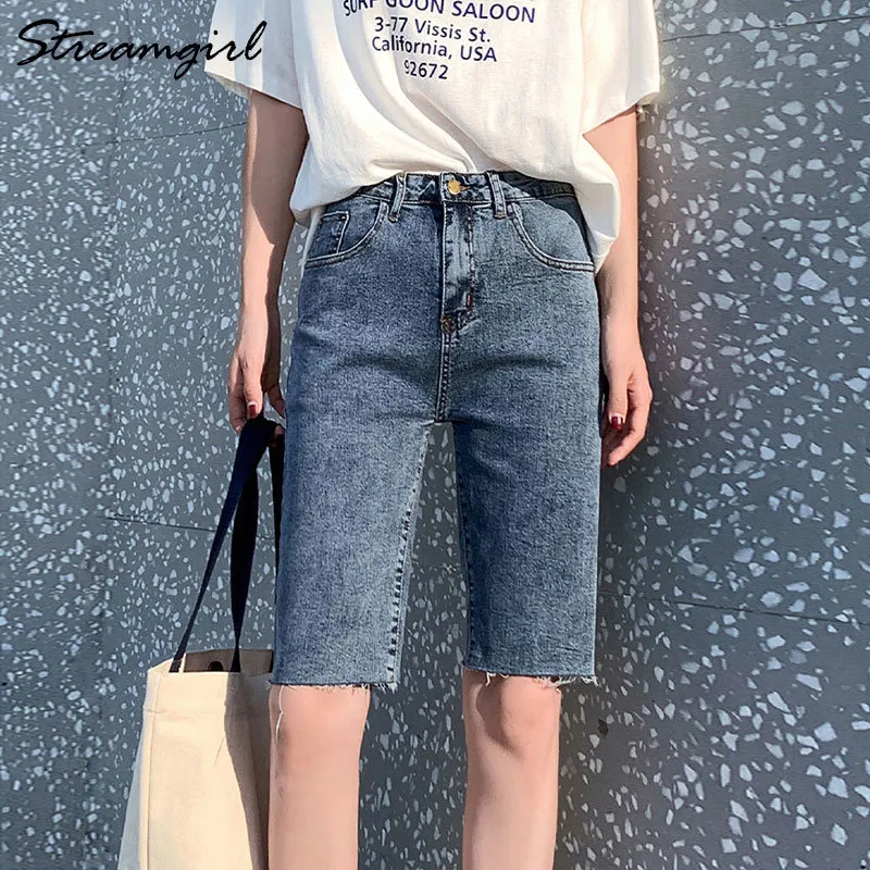 Streamgirl High Waist Biker Foschini Denim Shorts For Women Skinny