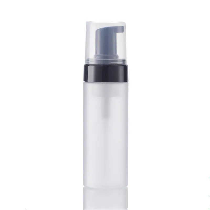 Bouteilles de mousseur en plastique givré de 100 ml/3.3 oz distributeur de pompe à mousse taille de voyage rechargeable sans BPA pour savon moussant nettoyant pour le visage
