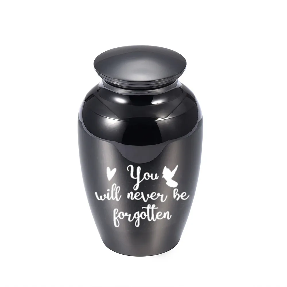 Crematie Jar hanger Coffin aluminium legering Urn gebruikt voor menselijk/huisdieras Memorial met geschenk fluwelen tas