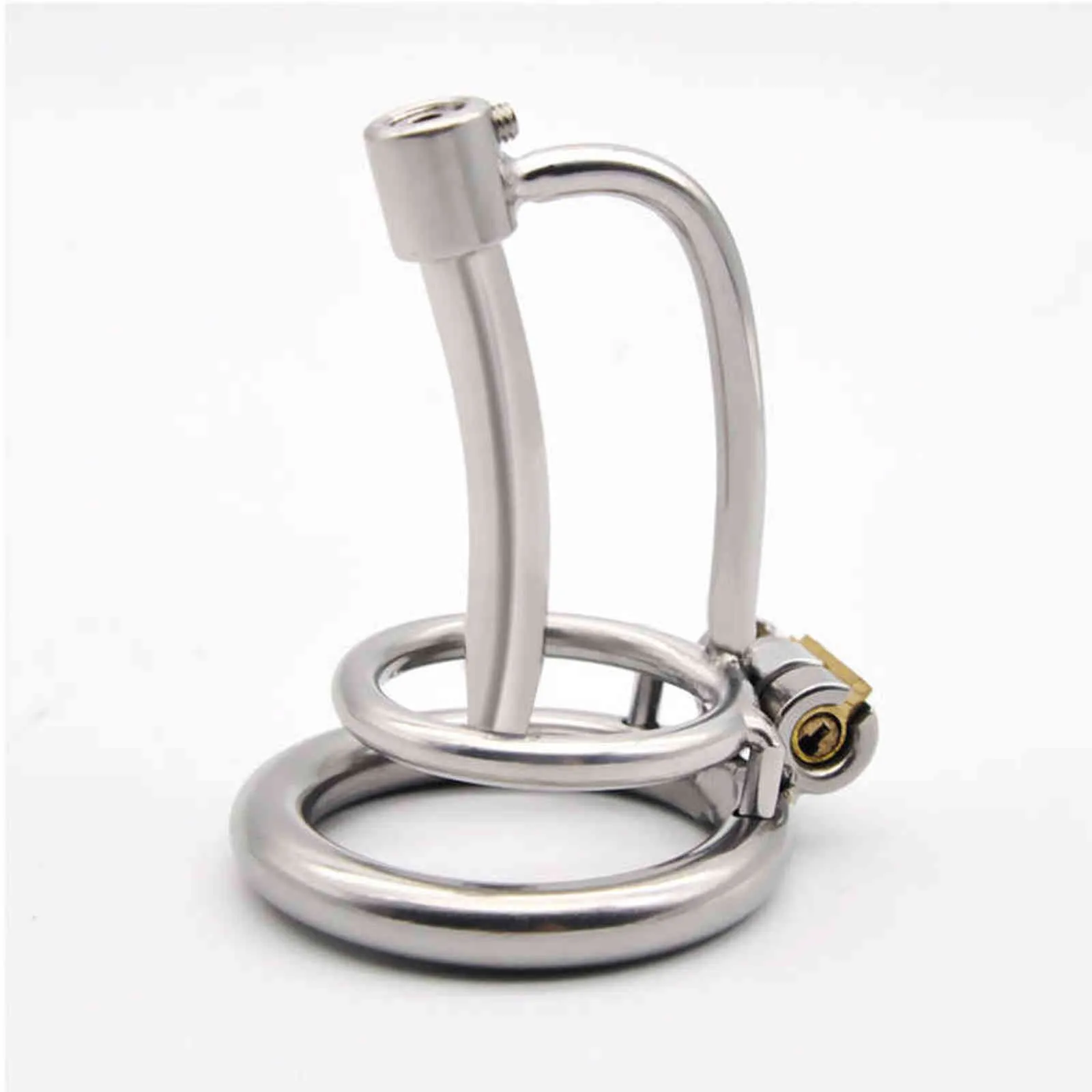 NXY Cockrings 316 Stainless Steel Male Chastity Device Cock Cage With Metal Catheter (8-10-12mm) BDSM Sex Toys Belt For Men 1124