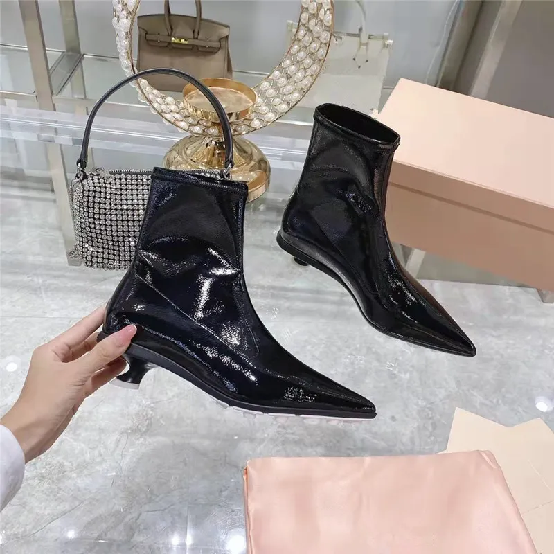 Womens black kitten heel boots hotsell