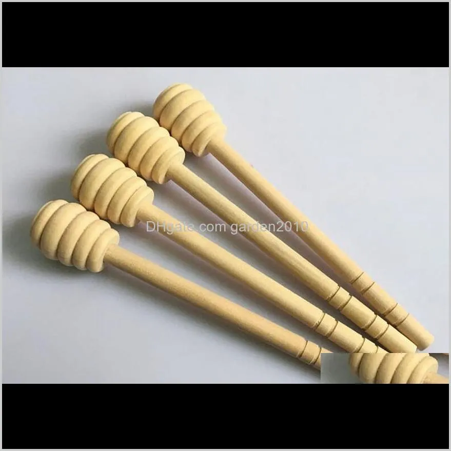 200pcs/lot 8cm 10cm 15cm wooden stirrers honey dipper wood honey spoon stick for honey jar stick collect