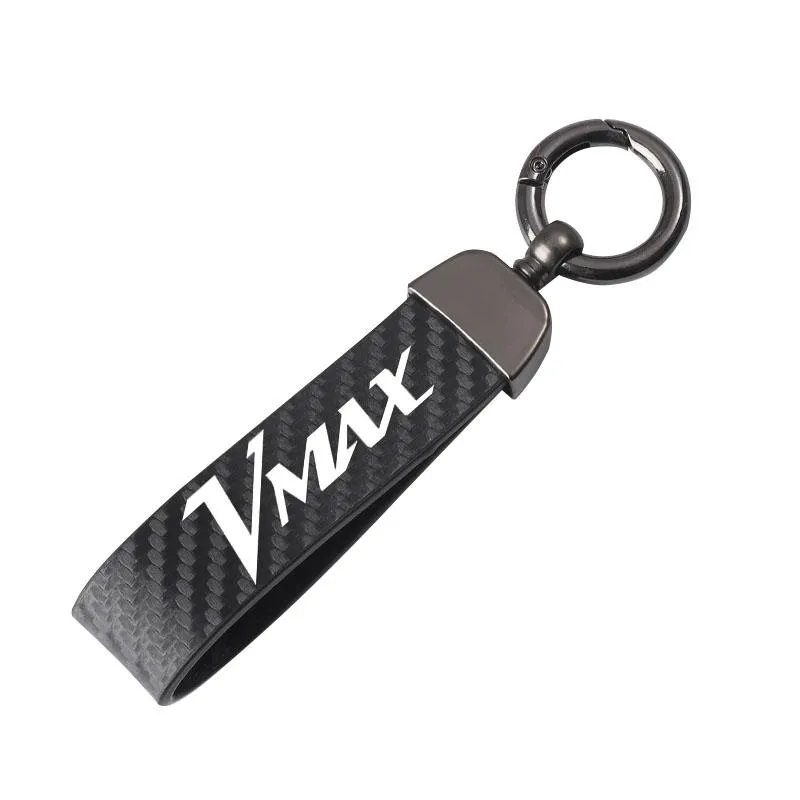 Keychains Carbon Fiber Motorcycle Keychain Key Ring For Yamaha VMAX 1200 1700 VMAX1200 VMAX1700 Accessories