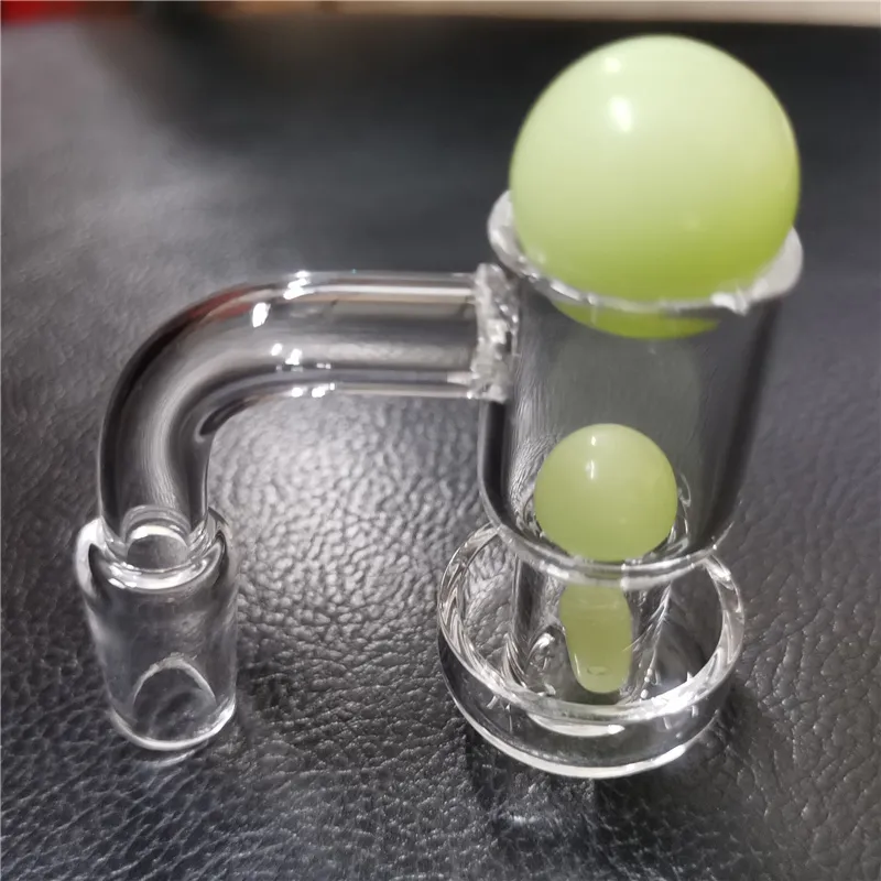 Cuarzo Slurper Aspirar aceite Banger con terp perla Accesorios para fumar Tapas de carbohidratos de vidrio Borde biselado Cubo sin domo 14 mm Macho Hembra para bong