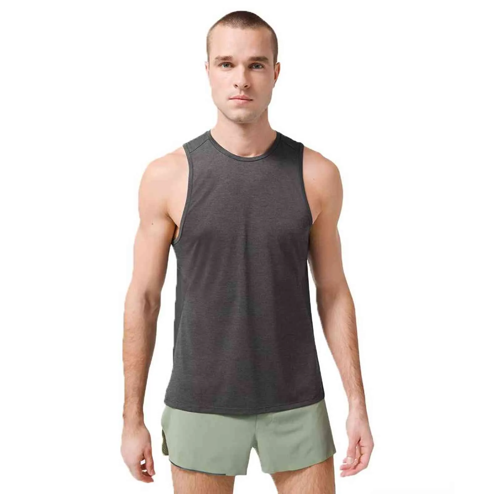 T-shirt senza maniche da uomo di alta qualità per abbigliamento sportivo fitness con striscia riflettente Canotta in tessuto traspirante leggero personalizzato 211115