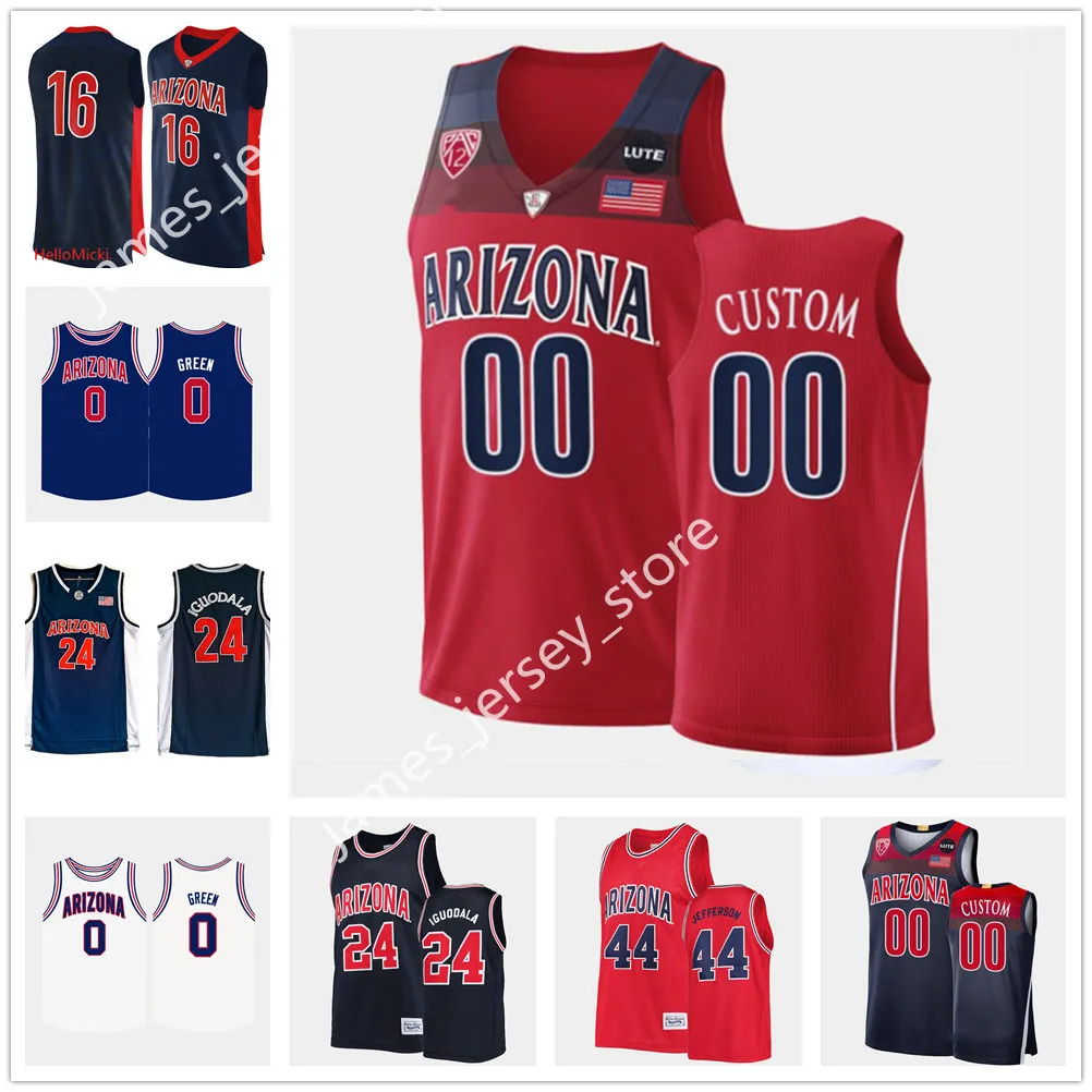 NCAA Custom Arizona Wildcats Basketball Jersey 12 Justin Coleman 23 Alex Barcello 50 Alec Spence 0 Bennedict Mathurin 10 Azuolas Tubelis 11 OUMAR Ballo 25 Kerr Kriisa