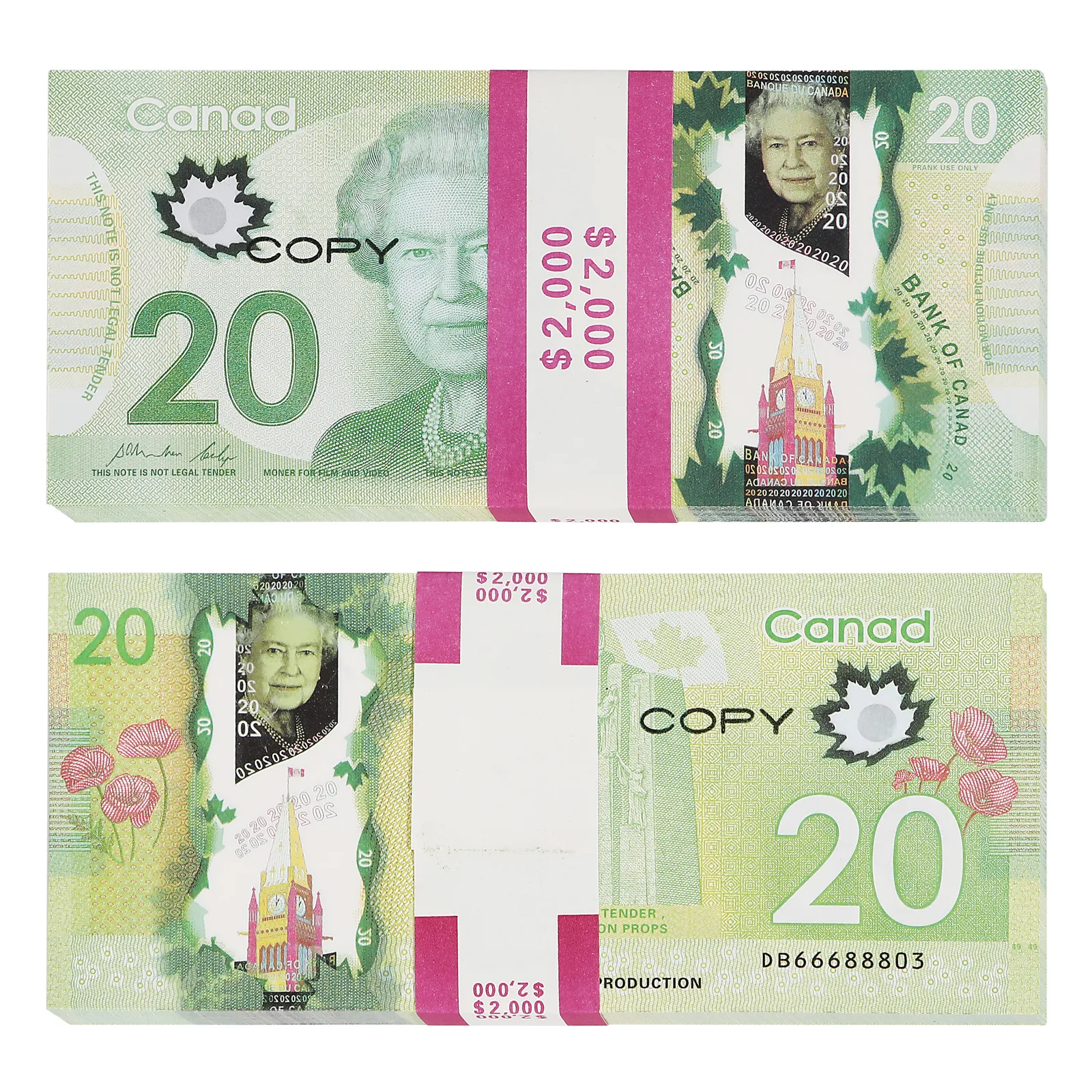 Jogos inteiros Dinheiro Prop Cópia DÓLAR CANADENSE CAD NOTAS PAPEL FALSO Euros FILME PROPS309N8942101XSNB