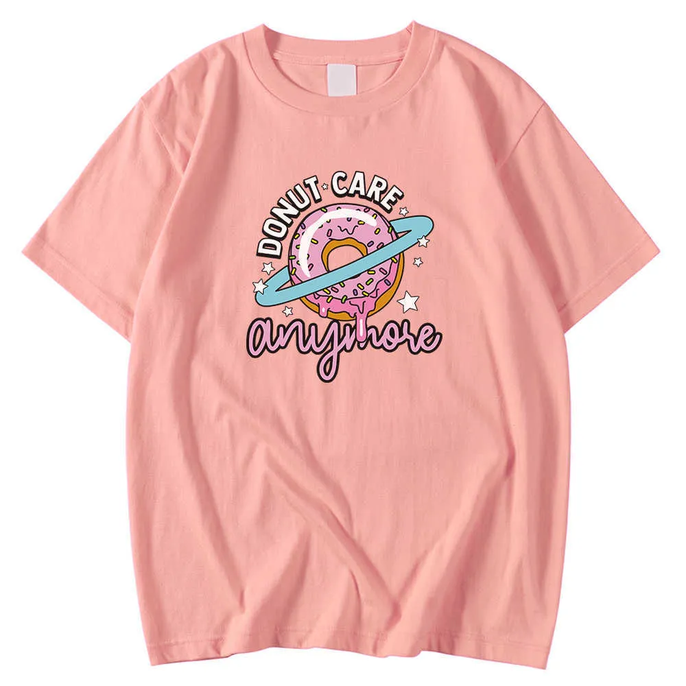 Camisetas de marca de moda para hombre, camisetas de primavera y verano, camisetas con estampado de Donut Planet Harajuku, camiseta transpirable de cuello redondo para hombre Y0809