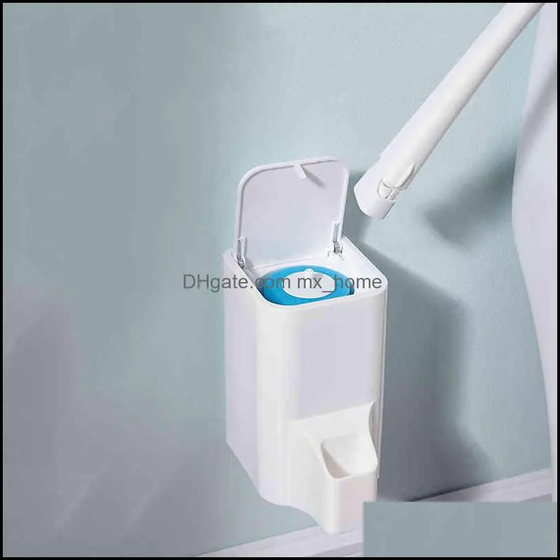 Toilet brushes Disposable Brush Cleaning No Dead Angle Flushing Household Bathroom Artifact Set J0831