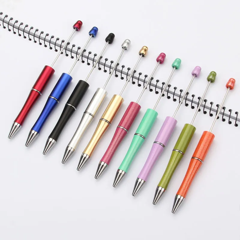 Beadable Pen Bead Pens with Assorted Colors Beads for Pens