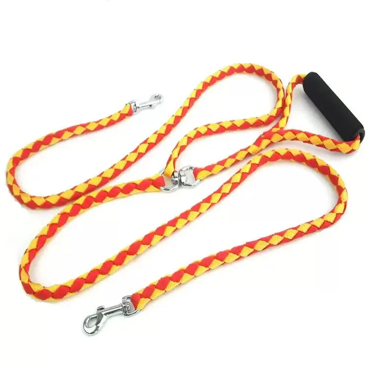 2021 Dual Dog Leash No-tangle Double Leash Strength Tested for Walking and Training Two Dogs 1.4m / 4.6FT