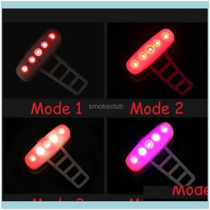 Bike Lights Bicycle Rear Light Waterproof USB Charging Silicone LED Cycling Lamp Northern