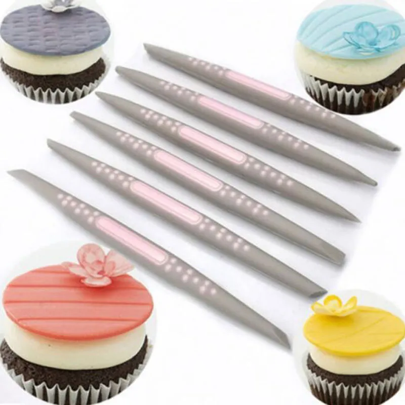 Silicone Fondant Cake Decorating Flower Modelling Pen Sugarcraft Flower Modelling Tools Cake Sculpture Clay Mold ZC2778