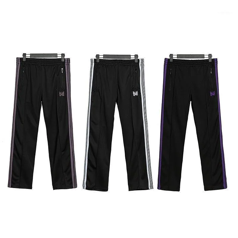 Needles Pants Hip Hop 1:1 High Quality Butterfly Embroidery Track Sweatpants Japan Trousers Men's