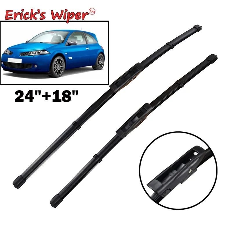 Erick의 LHD Wiper Blades for Megane 2 MK2 2006 2007 2008 Windshield Windscreen Front Window 24 "+18"