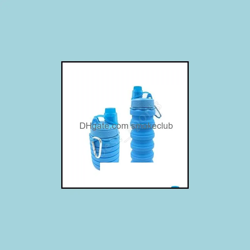 Creative Camouflage Water Bottle Silicone Fold Telescopic Tumbler Sports Drinks Cups Fit Hiking Camping Equipment 500ml ZZA1110