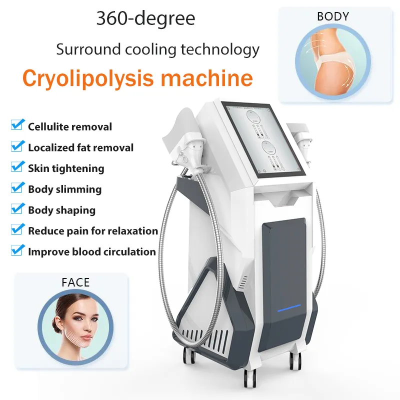 Fat frozen slimming device cool tech cellulite reduction cryolipolisis body shape vertical cryo slim machine