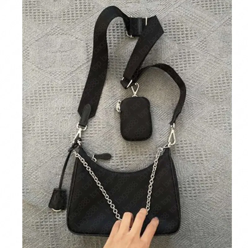 Luxury designer brands Nylon shoulder bag with date code original Box multi pochette women cross body composite small hobo bags purse