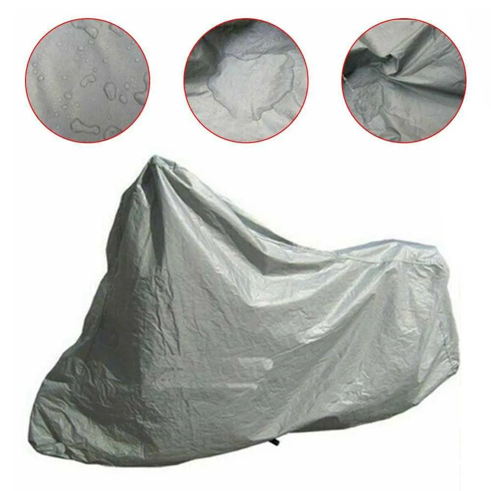 Couverture Moto Scooter Impermeable Argent Noir - Protection Pluie Neige Soleil Poussière