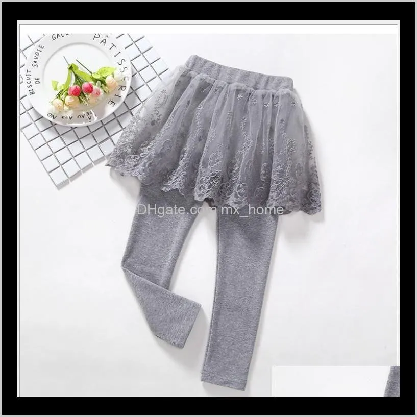 2021 new spring autumn girls leggings skirt pants girl cotton princess leggings pantskirt kids tights children clothes