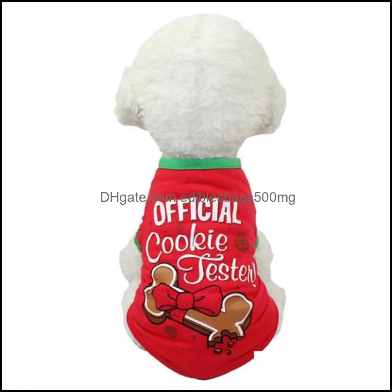 1PC New Polyester Christmas Pullover Hoodies Dog Clothes Cat Santa Pet Dog costume Shirt Puppy Sweater Clothes Casual