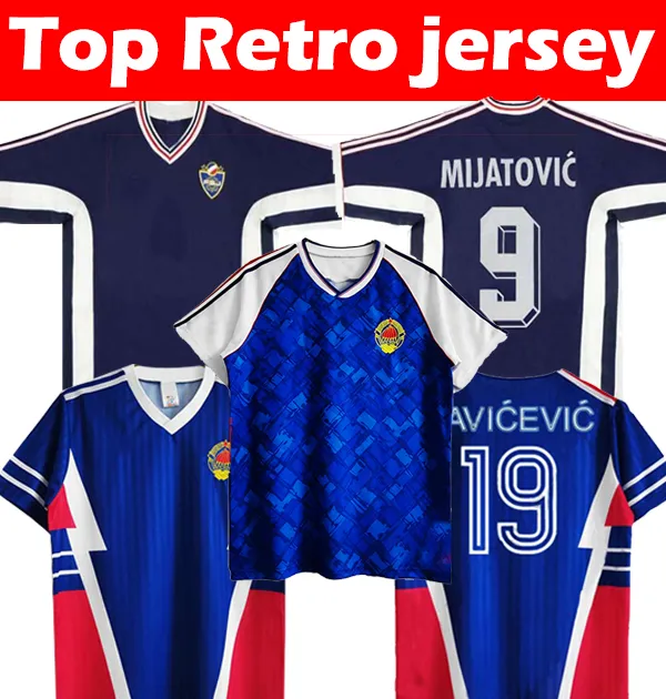 Retro Yugoslavia Soccer Jersey World Cup 1990 1991 1992 Mijatovic 8