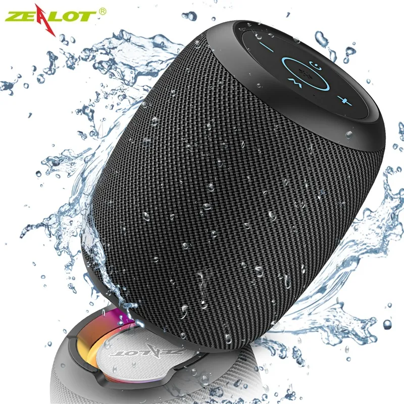 Zealot S53 Mini alto-falante Bluetooth Coluna sem fio portátil à prova d'água HIFI sem perdas Qualidade de som estéreo Subwoofer Alto-falante