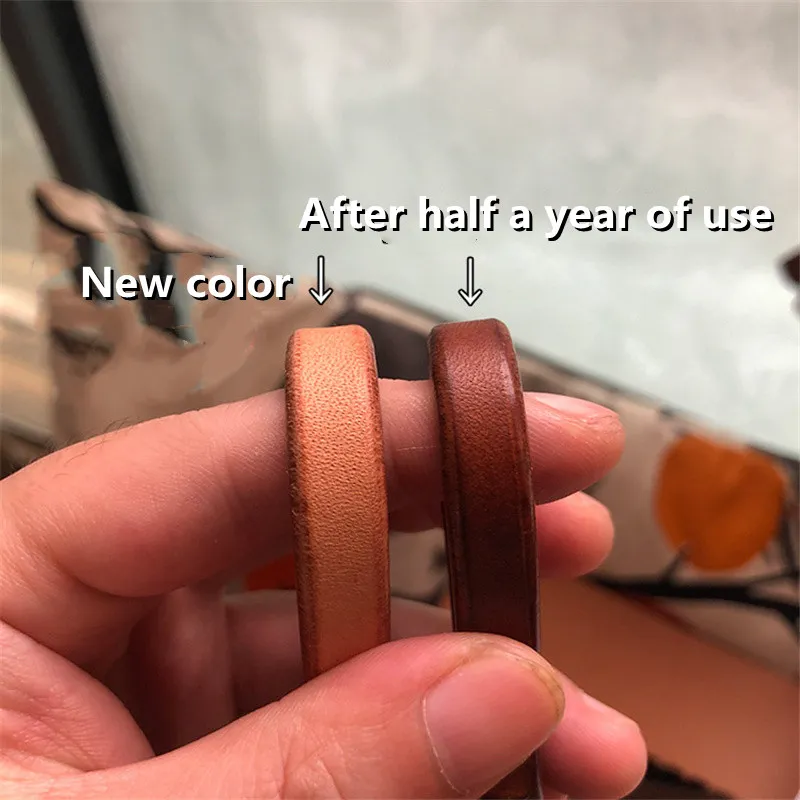 Handmade Japanese Shonan Tochigi Leather Copper Keychain