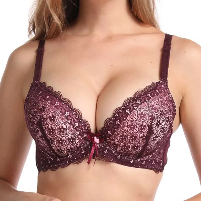 Sexy Women Lingerie Bras for Push Up Lace Floral Bra Supper Padded