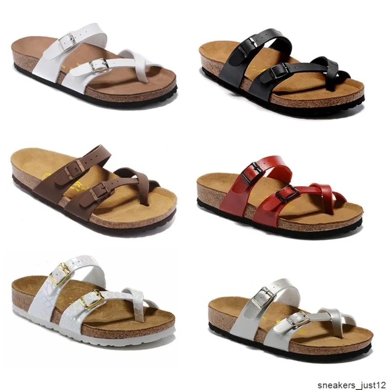 Wyprzedaż Mayari Arizona Gizeh Birk lato Mężczyźni Kobiety mieszkania sandały Korkowe kapcie unisex obuwie drukuj mieszane kolory Moda Mieszkania size34-46