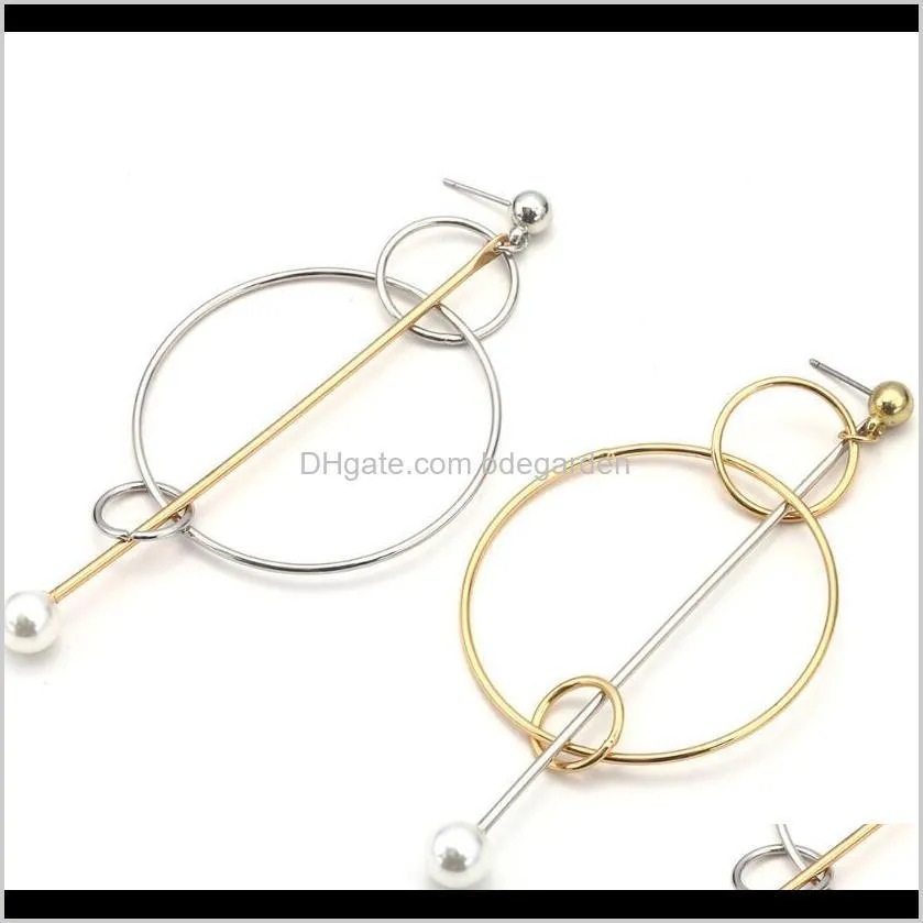 jewelry hoop charm earrings different size three circle round geometry earrings for women hot fashion