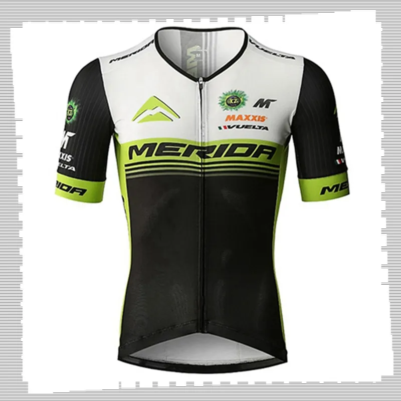 Ciclismo Jersey Pro Team MERIDA Hombres Verano de secado rápido Uniforme deportivo Camisas de bicicleta de montaña Bicicleta de carretera Tops Ropa de carreras Ropa deportiva al aire libre Y21041251