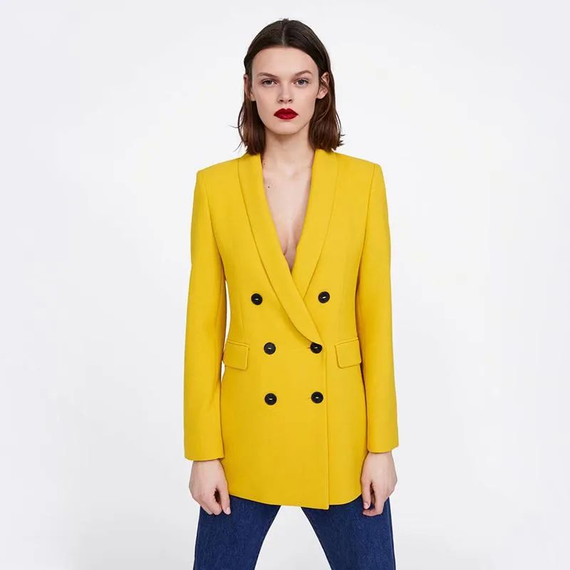Compra Ladies Traje Chaqueta Rosa Amarillo De Manga Larga Solapa De Doble  Pecho Casual Moda Elegante Tendencia Luz Lujo Lujo Trajes De Mujer Blazers  Barato | Entrega Rápida Y Calidad | Es.Dhgate