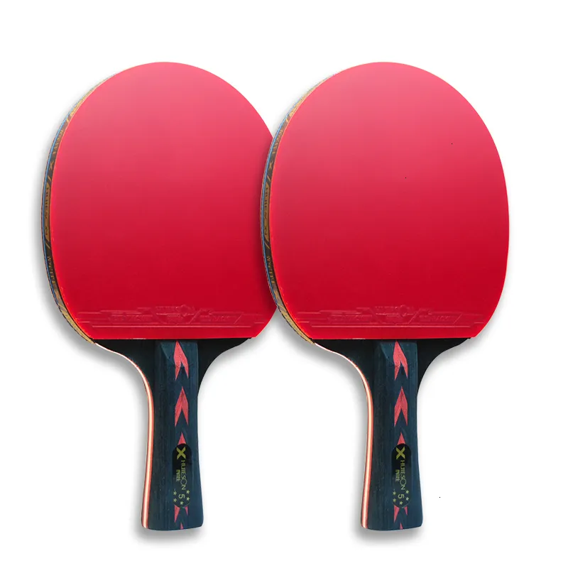 Huieson 2Pcs Upgraded 5 Star Carbon Table Tennis Racket Set Lightweight Powerful Ping Pong Paddle Bat with Good Control (5)