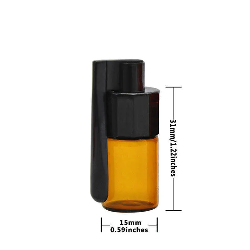 Glass Bottle 36mm /51mm Snuff Snorter Bullet Rocket Snorter Snuff With Scrapper Color Random Pill Case Container Box In Stock