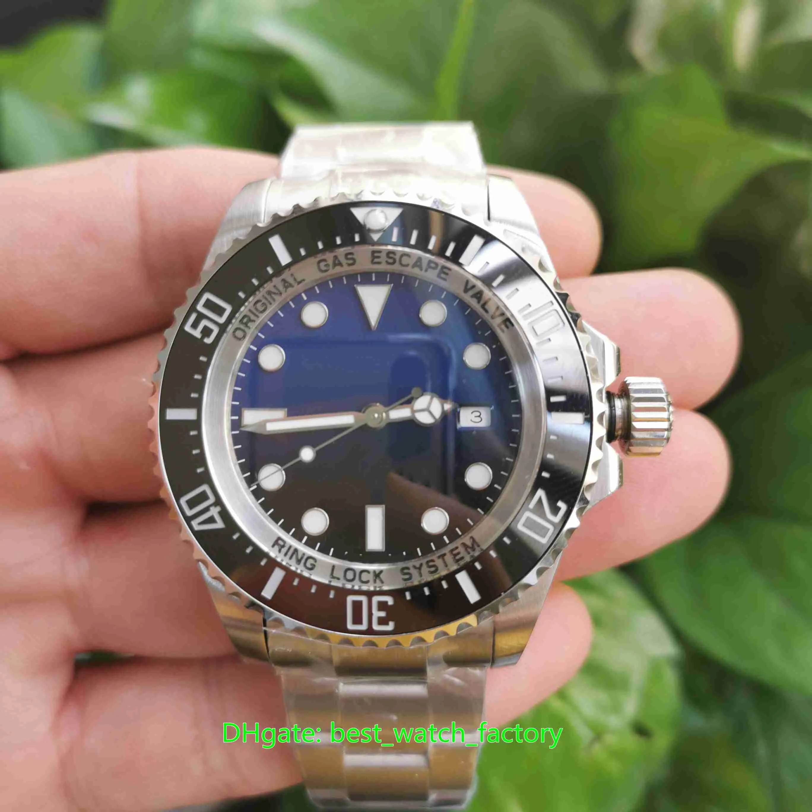 Noobf Maker Najlepsza jakość zegarki 44 mm 126660 Sea-Dweller d-niebieski ceramiczny wodoodporny szwajcarski kal.