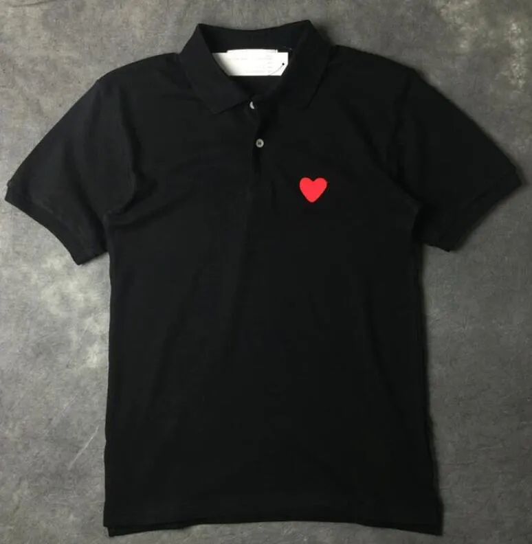 Классические мужские дизайнерские дизайнерские рубашки Polos дизайн polo с сердцем рисунок мужчина женская рубашка High Street Summer Casual Tops Clothing
